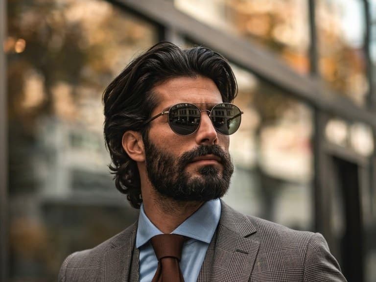 Color & Gray Blending Natural-looking men's gray blending color service in Dallas